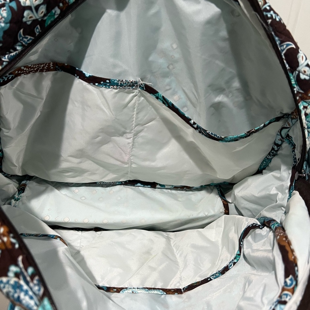 Vera Bradley Blue and Brown Floral Travel Bag Set - Picture 5 of 7
